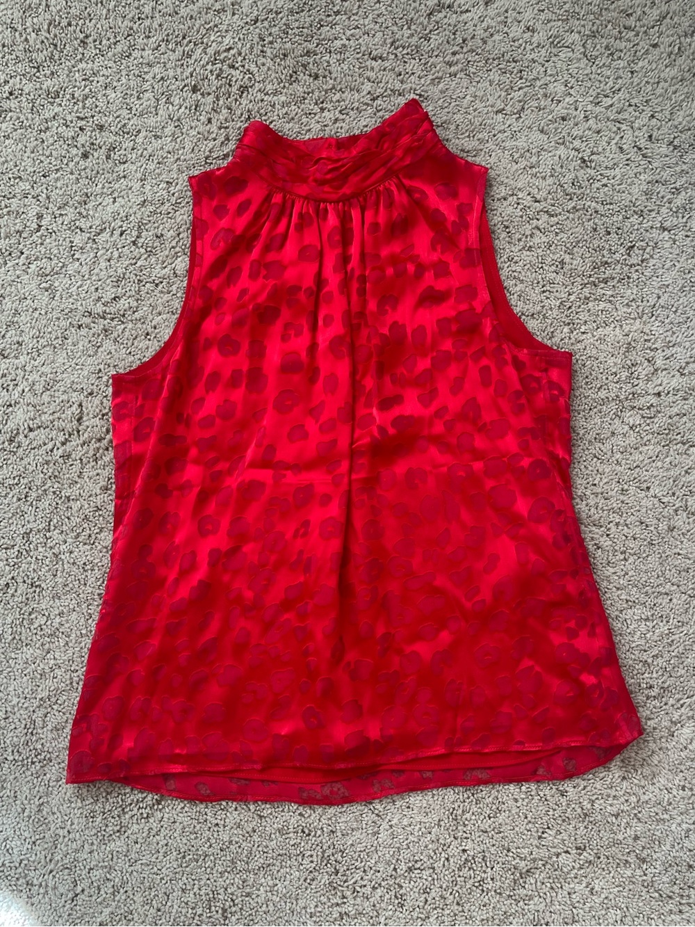 white house black market red blouse